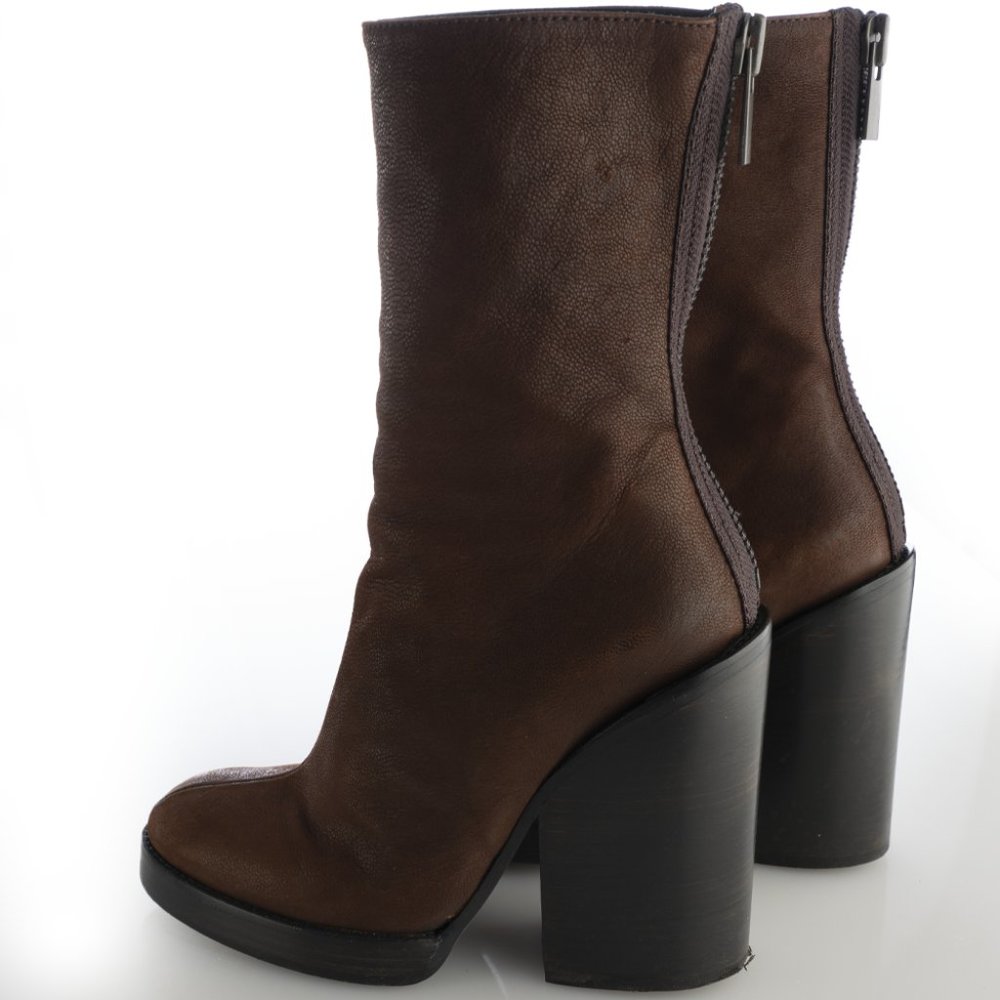 Haider Ackerman Brown Leather Short Booties